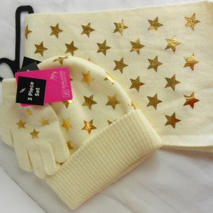 Knit Cap, Scarf and Gloves 3pc. Set